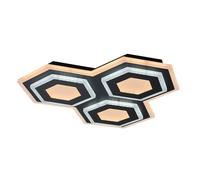 Triple Hexagonal LED Lamp Ceiling Decorative Art Deco 72W Cold Warm White Remote [EEK: G]