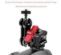 Triple Hot Shoe Bracket 1/4'' Screw Adapter Extend Expansion MIC Fill Bracket Three Heads For LED Fill Light Microphone