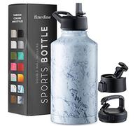 Triple-Insulated Stainless Steel Water Bottle with Straw Lid - Flip-Top Lid - Wide-Mouth Cap (64 oz) Insulated Water Bottles, Keeps Hot and Cold - Sports Canteen Water Bottle