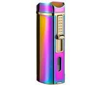Triple Jet Flame Lighter, Windproof Metal Portable Lighter with Punch Hole & Flame Adjustment, Great Gift Idea for Men, Fuel Not Included