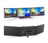 Triple Laptop Screen Extender, 14-inch IPS One Cable Setup Portable Laptop Monitor, FHD 1080P Extra Multi Screen Attachment, Travel Monitor Display for Mac Windows Android iOS