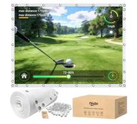 Triple Layer Golf Simulator Impact Screen for Home & Garage Training, Indoor Practice Screen for Enclosure and Net, Hitting Screen with HD Visuals, Launch Monitor Projector Screen with 9 Size Options