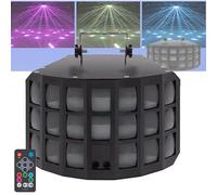 Triple-Layer LED Butterfly Laser Light - RGB Beam Stage Effect Light with Strobe Flash, Sound Activated DJ Disco Lighting for KTV Bar Club Parties