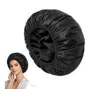 Triple Layer Waterproof Shower Cap For Extra Long Hair With Terry Lining - Adjustable Large Satin Bonnet For Women And Men In Shower Spa Kitchen Or Sleep Triple Layer Waterproof Cap For Extra