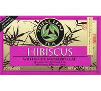 Triple Leaf Tea Bags Hibiscus White Mulberry, 20 Count