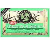 Triple Leaf Tea, Tea Bags, Ginkgo & Decaf Green Tea With Panax Ginsengs & Chinese Herbs, 20-Count Boxes (Pack Of 6)