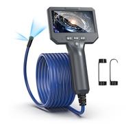 Triple Lens endoscope inspection camera with Light, 5'' IPS Screen 1080p HD Waterproof drain camera, Borescope for Automotive/Wall/Industrial/Drainage Sewer,Gadgets For Men(50FT Cable) (AT041)