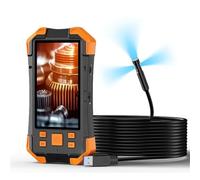 Triple Lens Industrial Endoscope Camera 4.3'' IPS Screen HD1080P Single Dual Pipe Car Inspection USB Borescope Waterproof LEDs(1m,5.5MM Dual Lens)