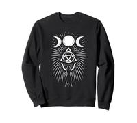 Triple Lunar Moon Goddess Triquetra Pagan Wiccan Design Sweatshirt