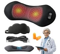 Triple Massager, Back with Heating, Dynamic Traction, Deep Heat, Targeted Massage, 3-Zone Deep Massager, Relieve Fatigue (A, Battery)