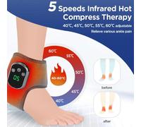 Triple Method Foot Massager, 3 in 1 Feet Massager for Neuropathy, Adjustable Cordless Ankle Massage with Heat, Rechargeable Foot Heel & Ankle Warmer Machine with Kneading, Vibration, for Home (2pcs)