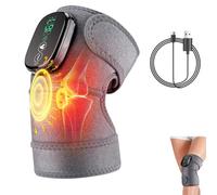 Triple Method Knee Massager with 3 Adjustable Intensity, 3 in 1 Rechargeable Heated Knee Brace Heating Pad with Vibration for Shoulder Elbow Relax