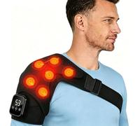 Triple Method Shoulder Massager for Pain Relief, C-Shaped Shoulder Heat Pad for Neck and Trap Relief,Muscle Massager, Triple Method Kneading and Airbag Compression Wrap for Home Office (2PCS)