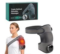Triple Method Shoulder Massager - Heated Shoulder Massager, Hotator Cuff Pain Relief, Three Vibration Levels, Five Temperature Settings, Electric Massagers, Rotator Cuff Support for Men & Women