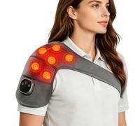 Triple Method Shoulder Massager, Hewelth Triple Shoulder Massager, 3-in-1 Airbag Compression & Deep Kneading Shiatsu Massage Wrap, Ideal for Home Office (b)
