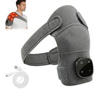 Triple Method Shoulder Massager with Heat, Shoulder Heating Pad with Triple Method Kneading and Airbag Compression Wrap, Cordless Rechargeable 4500mAh Battery, C-Shaped Shoulder Pad