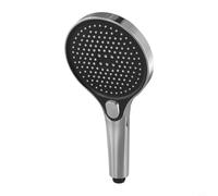 Triple Mode Shower Head with 13 CM Panel Dimension Designed for Higher Pressure Output and Stable Spray Pattern Retention Over Usage (Silver)