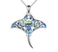 Triple Moon Celtic for Women Sterling Silver Knot Heart Pendant Abalone Shell Ankh Cross Jewelry Christmas Birthday Gifts Girls