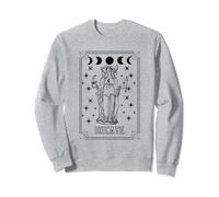 Triple Moon Goddess Hecate Tarot Card Wiccan Pagan Witch Sweatshirt