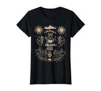 Triple Moon Goddess Hecate Tarot Card Wiccan Pagan Witch T-Shirt, Women, Black, Medium