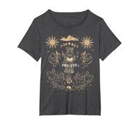 Triple Moon Goddess Hecate Tarot Card Wiccan Pagan Witch T-Shirt, Women's Plus, Dark Heather Grey, 4X