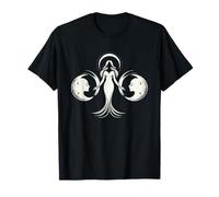 Triple Moon Goddess Spiritual Feminine Symbol Design T-Shirt
