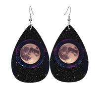 Triple Moon Goddess Wiccan Pagan Witch Leather Earring Lightweight Leather Earrings Fun Pendant For Party Mother'S Day