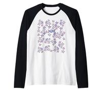 Triple Moon Symbol in the Stars Night Triple Moon Raglan Baseball Tee
