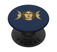 Triple Moon Symbol Moonchild Phases PopSockets Adhesive PopGrip