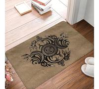 Triple Moon With Triskelion Front Floor Door Entrance Mat Indoor Pentagram Pagan Wiccan Kitchen Bath Doormat Bedroom Carpet Rug-24x36 inch