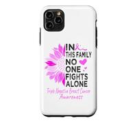 Triple negative breast cancer Awareness sunflower TNBC pink Case for iPhone 11 Pro Max