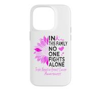 Triple negative breast cancer Awareness sunflower TNBC pink Case for iPhone 14 Pro
