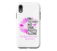 Triple negative breast cancer Awareness sunflower TNBC pink Case for iPhone XR
