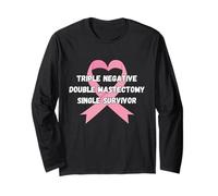 Triple negative survivor breast cancer awareness month Long Sleeve T-Shirt