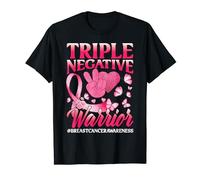 Triple Negative Warrior Breast Cancer Awareness Butterfly T-Shirt
