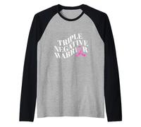 Triple Negative Warrior Breast Cancer Awareness for Women Raglan Baseball Tee