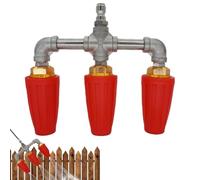 Triple Nozzle Pressure Washer - Pressures Washer Turbo Nozzle | 360 Degree Rotating 4000 PSI Heavy Duty | Otating Nozzles For Pressure House Garden Paving Fences Ground Walls Deck Driveway