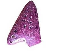 Triple Ocarina Alto Tone C Ceramic Ocarinas Professional Musical Instruments Ocarina Of Time Blue Purple (Color : Purple)