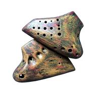 Triple Ocarina Instruments Ocarina Pottery Alto Tone C Professional Musical Instrument Accessories Flutes (Color : 2)