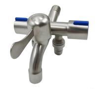 Triple Outlet Angle Valve, Leak-Proof Stainless Steel Splitter | SUS304 Structure, Independent Control, Tight Sealing, Compact Size, Multi-device Match, Bathroom Applicable(1pcs)