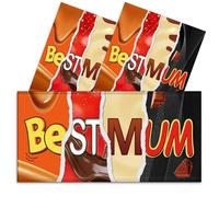 Triple Pack - 3x Best Mum Novelty Chocolate Bar Wrappers Funny Joke Mothers Day Mam Wife Secret Santa Gift Prank Fun Present. Pack of 3. (Chocolate Not Included)