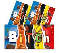 Triple Pack - 3x Bitch Novelty Chocolate Bar Wrappers Funny Rude Joke Fathers Mothers Day Husband Wife Birthday Work Secret Santa Gift Prank Fun Friend Present. Pack of 3. (Chocolate Not Included)