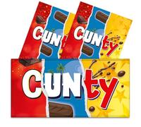 Triple Pack - 3x Cunty Novelty Chocolate Bar Wrappers Funny Rude Joke Fathers Mothers Day Husband Wife Birthday Work Secret Santa Gift Prank Fun Friend Present. Pack of 3. (Chocolate Not Included)