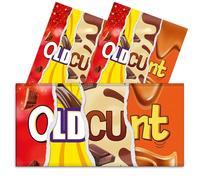 Triple Pack - 3x Old C#nt Novelty Chocolate Bar Wrappers Funny Rude Joke Girlfriend Boyfriend Husband Wife Birthday Work Secret Santa Gift Prank Fun Friend Present. Pack of 3. (Chocolate Not Included)