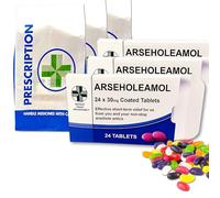 Triple Pack Funny Joke Gift - Prank Pill Box with Jelly Beans - Gag Gift for Him or Her, Secret Santa, Novelty Birthday Present for Dad, Boyfriend, Husband - Rude Adult Humour - A**eholeamol