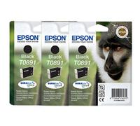 Triple Pack of Epson T0891 Black Ink Cartridges