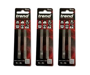 Triple Pack of Trend Planer Blade Set x 2 82mm fits Makita Dewalt Bosch - CR/PB29