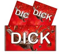 Triple Pack Rude Chocolate Bar Wrappers - 3x Dick Funny Choc Bar Covers Secret Santa Gift Xmas Christmas Wife Husband Fun Friend Present Get Well Soon Prank Insult. Chocolate Not Included.