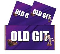 Triple Pack Rude Chocolate Bar Wrappers - 3x Old Git Funny Choc Bar Covers Secret Santa Gift Xmas Christmas Wife Husband Fun Friend Present Get Well Soon Prank Insult. Chocolate Not Included.