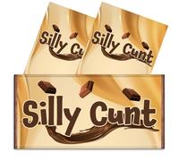 Triple Pack Rude Chocolate Bar Wrappers - 3x Silly Cunt Funny Choc Bar Covers Secret Santa Gift Xmas Christmas Wife Husband Fun Friend Present Get Well Soon Prank Insult. Chocolate Not Included.